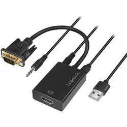 LogiLink VGA mit Audio zu HDMI Wandler