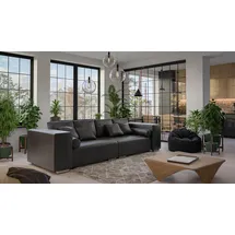 s-style möbel Bigsofa, Rico Anthrazit, Microfaser Vintageoptik