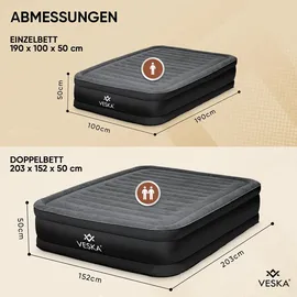 veska Luftbett - Selbstaufblasend - Single - grau/anthrazit