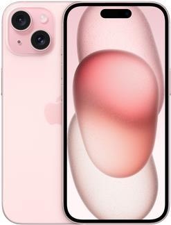 Apple iPhone 15 - 5G Smartphone - Dual-SIM / Interner Speicher 256GB - OLED-Display - 6,1" - 2556 x 1179 Pixel - 2 x Rückkamera 48 MP, 12 MP - front camera 12 MP - pink (MTP73ZD/A)
