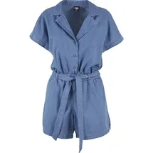 URBAN CLASSICS Ladies Light Denim Resort Jumpsuit - Blau