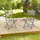 Relaxdays Gartenstuhl Klappstuhl 2er Set 120 x 60 x 90 cm beige