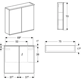 Geberit Option Plus 75 cm