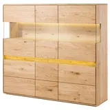 MASSIVMOEBEL24.DE Highboard 163 x 43,5 x 152 cm Beige
