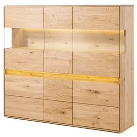MASSIVMOEBEL24.DE Highboard 163 x 43,5 x 152 cm Beige