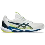 Asics Herren Solution Speed FF 3 Clay Sneaker, Weiß Mako Blau, 41.5 EU