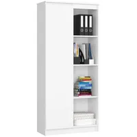 Home collective Schrank Büroregal Bücherregal Regal weiß 80cm breit