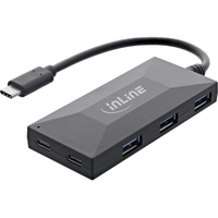 InLine InLine® USB 3.2 Gen.1 Hub, USB-C zu 2 Port und 3 Port USB-A, ohne PSU - Schwarz