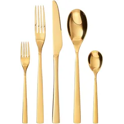 GRÄWE Besteck-Set Porto, 10-teilig, 2 Personen, Edelstahl, gold