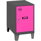 simonlocker montadas Metallschrank Metall 575x300x500 mm Anthrazit/Pink
