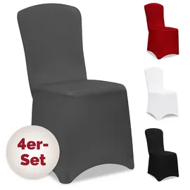DETEX Stuhlhussen Grau 4er Set