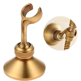 Dreld Vintage Messing Handbrause Arm Halterung, Duschhalterung Mit Schrauben, Vintage Duschkopf Halter (Gold, Stanzloch-Montage)