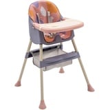 4IN1 Hochstuhl Babystuhl Kinderstuhl, Klappbarer Kinderhochstuhl, Tragbarer Babysitz, Kompaktes Booster Hochstuhl mit Riemen, Reisesitz Seat für Camping Strand Rasen