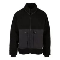 URBAN CLASSICS Short Raglan Sherpa Jacket Jacke - Black