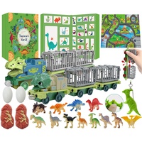 Dinosaurier Adventskalender 2022 Kinder, Weihnachtskalender mit 24 Dinosaurier Spielzeug, Dino Adventskalender Spielzeug ab 3 4 5 6 7 Jahre Junge, Weihnachtsgeschenke für Kinder