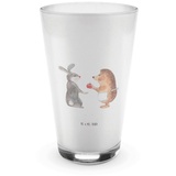 Mr. & Mrs. Panda Glas Hase Igel - Transparent - Geschenk, Tiere, Latte Macchiato, Igel und, Premium Glas, Herzliche Motive