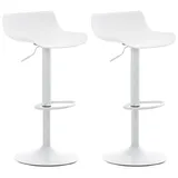 CLP Barhocker Aveiro 2er Set höhenverstellbar drehbar Weiß
