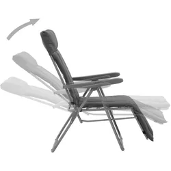 vidaXL Klappbare Gartenstühle mit Polstern 2 Stk. Grau