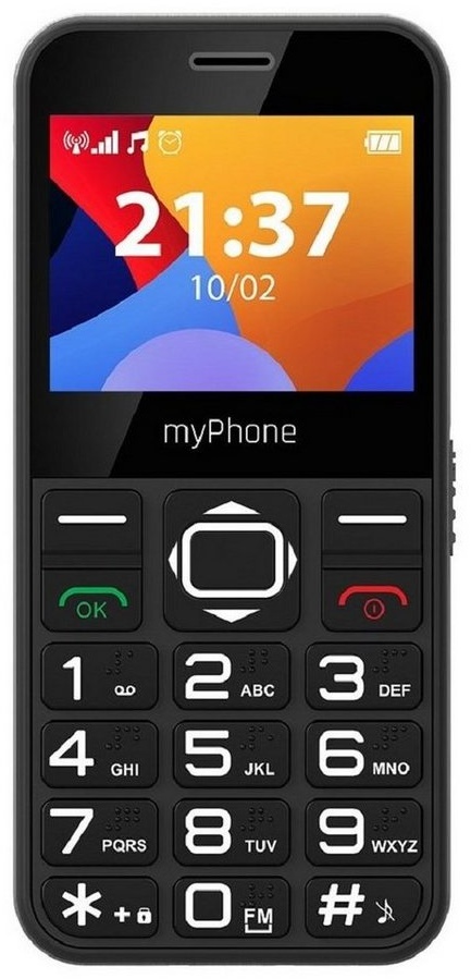 myPhone Halo 3 Mobiltelefon 2.3-Display, 1000-mAh, USB-C-Anschluss, 2G Smartphone schwarz
