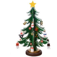 Mini-Tisch-Weihnachtsbaum, Weihnachtsbaumschmuck aus Holz, Tisch-/Schreibtischdekoration, Kleiner Mini-Weihnachtsbaum, Weihnachtstischdekoration, Weihnachtsbaum aus Holz, Mini-Weihnachtsbaumschmuck