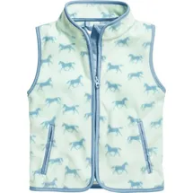 Playshoes Fleece Weste Pferde Blau/Türkis 80