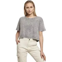 Build Your Brand Damen BY054-Ladies Acid Washed Cropped Tee