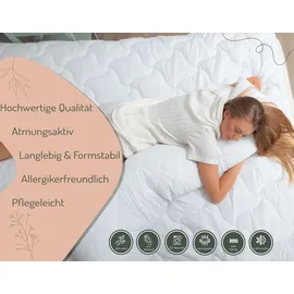 livessa Bettdecke 155x220 mit 2er Set Kissen 40x80 cm Ganzjahresdecke warme Steppdecke Schlafdecke