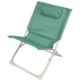 Sunnydays Campingstuhl klappbarer Strandstuhl mit Kissen Klappstuhl, Faltstuhl grün