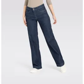 MAC Wide Leg Jeans mit Bügelfalte in Rinse-Waschung-D40 / L30