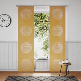Neutex for you! Schiebegardine NEUTEX FOR YOU "Padova" Gr. 1, gelb, B:57cm H:145cm, Scherli, Polyester, Gardinen, inkl. Befestigungszubehör, Halbtransparent, Sauberer Abschluss, modern