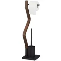 Relaxdays WC-Garnitur Relaxdays Schwarz/Braun 1