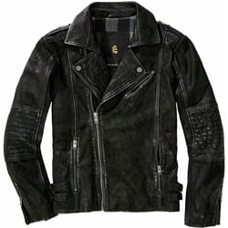 Mey & Edlich Herren Biker-Jacke Regular Fit Schwarz einfarbig - 50