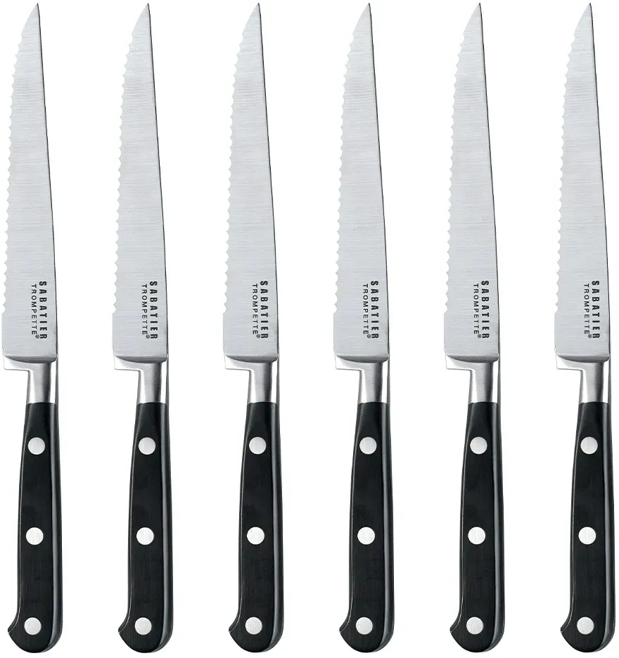 Preisvergleich Produktbild Richardson Sheffield SABATIER TROMPETTE  Steakmesser Set, Edelstahl , 6-teilig