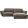 BeType Ecksofa "Be Type Be Chilled, Mega Sofa, Bezug: hochwertiges Anilinleder, L-Form", grau (steel), B:260cm H:85cm T:180cm, AnilinLEDER Pallino gewachst (echtes Rindsleder) Das von südamerikanischen Rindern stammende Anilinleder wird in Fässern gefärbt.