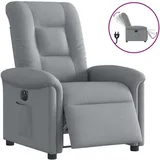 vidaXL Relaxsessel 91,5 x 96 x 91,5 cm Hellgrau elektrisch