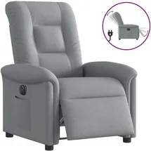 vidaXL Relaxsessel 91,5 x 96 x 91,5 cm Hellgrau elektrisch