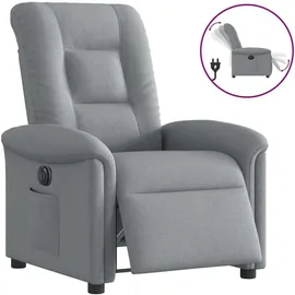 vidaXL Relaxsessel 91,5 x 96 x 91,5 cm Hellgrau elektrisch