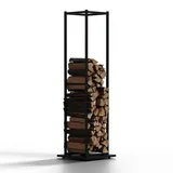 HAGO® Feuerholzregal 33x33x115cm Kaminholz Holzlager Brennholz Stapelhilfe Stahl