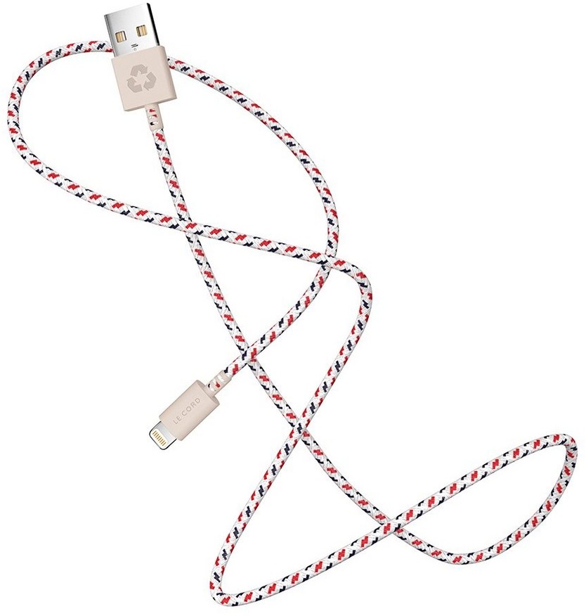 LE CORD 1335 Lightning Kabel 2m aus Fischnetz Smartphone-Kabel