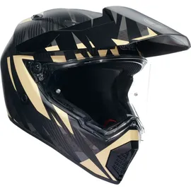 AGV AX9 Carbon Steppa, Endurohelm - Matt Dunkelgrau/Grau/Beige - M
