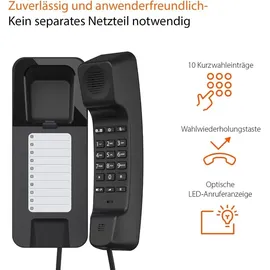 Gigaset Desk 200 Telefon Schwarz