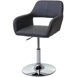 Esszimmerstuhl Hhg 926 Iii, Stuhl Küchenstuhl, Retro 50er Jahre, Kunstleder Grau, Chromfuß