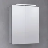 Megabad House 2.0 Spiegelschrank Comfort LED 65 cm mit 2 Türen  MBJO126112010-0190, Badmöbel, aluminium
