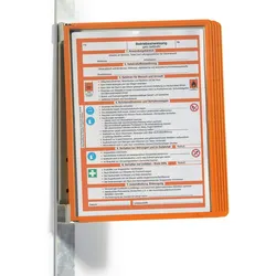 Durable Sichttafelsystem Vario Magnet Wall 5 grau 5 Tafeln orange Packung mit 5 Stück