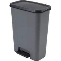 KETER Curver Compatta Tretabfallbehälter, dunkelgrau, 50 l