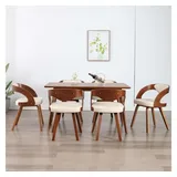 vidaXL Esszimmerstühle 6 Stk. Creme Bugholz und Kunstleder