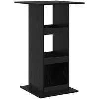 VidaXL Bartisch mit Stauraum Schwarz Eiche 60x60x102 cm Holzwerkstoff