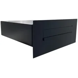 FLAT Design Durchwurfbriefkasten in RAL 7016 - Tiefe 39-62 cm- BX-042
