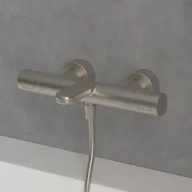 Villeroy & Boch Universal Aufputz-Wannenarmatur mit Thermostat Nickel gebürstet