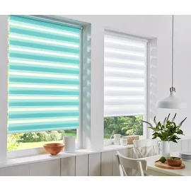K-HOME Doppelrollo Ancona 60 x 150 cm blau/türkis